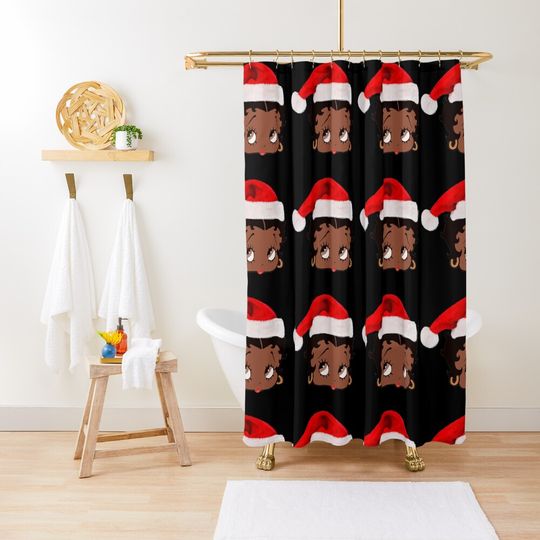 Discover Christmas black Betty boop Shower Curtain, Betty Boop Lover Gift