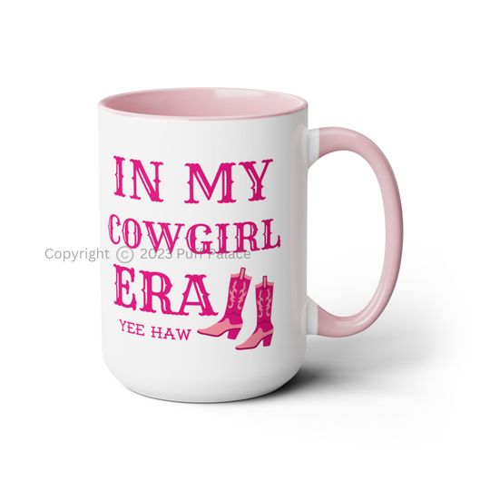 Discover In My Cowgirl Era Two-Tone Coffee Mug