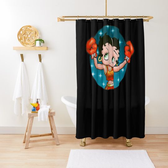 Discover Betty Boop The all Time Champ Shower Curtain, Betty Boop Lover Gift