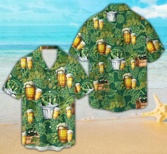 Discover Irish Beer St. Patrick's Day Hawaiian Shirt For Men Women