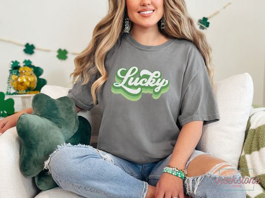 Discover Distressed Lucky TShirt, St. Patricks Day Lucky Shirt