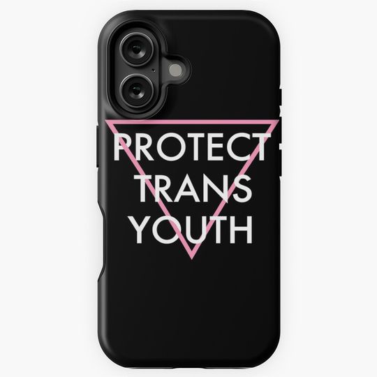 Discover Protect Trans Youth Pink Triangle iPhone Case