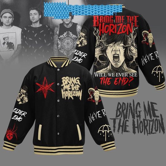 Discover Bring Me The Horizon Never Baseball Jacket AOP Baseball Jacket All Over Print Shirt
