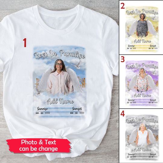 Discover Personalized Rest in Paradise Shirt, Custom Last Photo Shirts