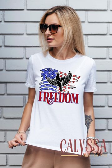 Discover Freedom Shirt, 4th of July Sweatshirts, Patriotic Bird and American Flag Tee, USA Pride Tee, Independent Day Tee, 4th of July Gift Tee.