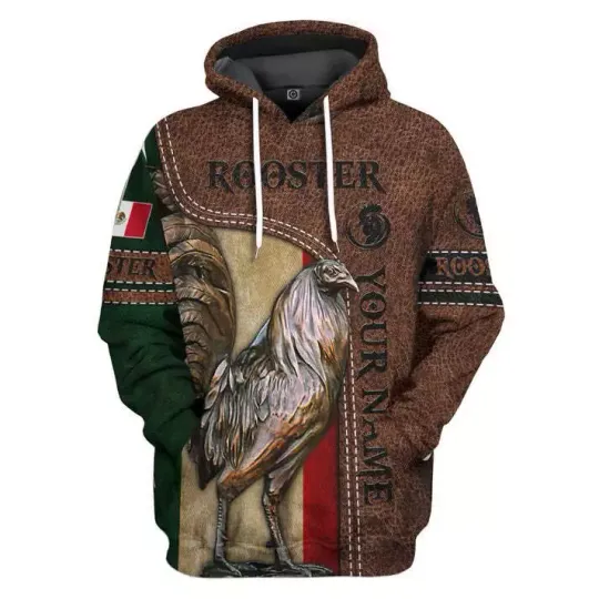 Discover Personalized 3D Rooster Apparel Hoodie