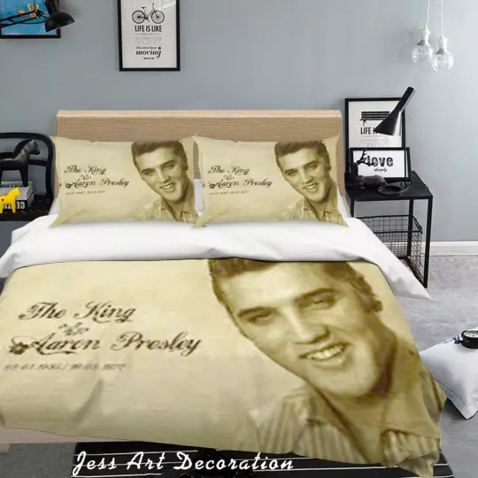 Discover 3D Rocks Elvis Presley Quilt Covers Bedspreads Set Bedding