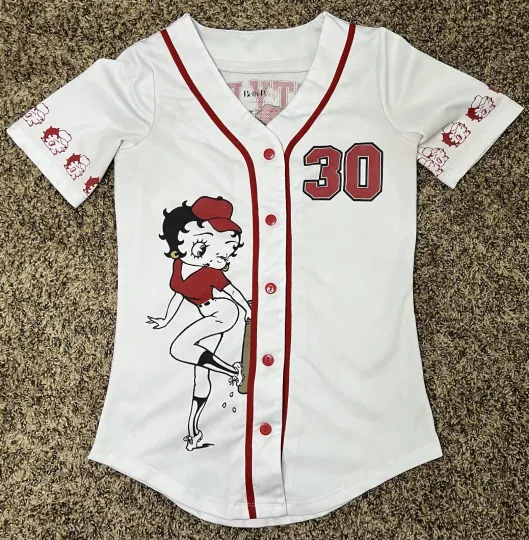 Discover Custom number Betty Boop Baseball Jersey
