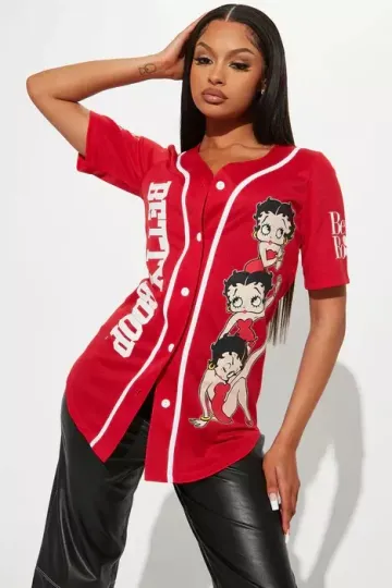 Discover Betty Boop Mesh Baseball Jersey