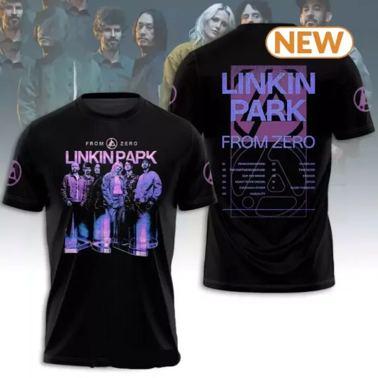 Discover (Black Double Side) Linkin Park From Zero 2024 Tour T-shirt