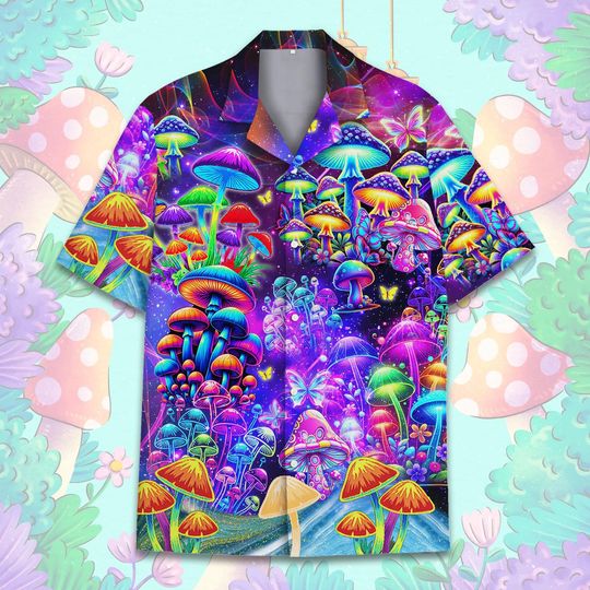 Discover Mushroom Hawaiian Shirt