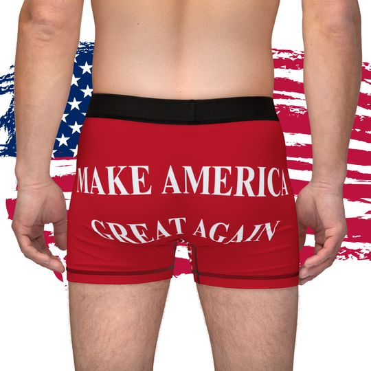 Discover Trump MAGA Men Boxers Underwear, President Trump Underwear