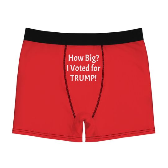 Discover MAGA Men's Boxer Briefs Red, Funny How Big? Men's Boxer Briefs
