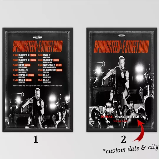 Discover Custom Poster - Bruce Springsteen & The E Street Band TOUR 2025 Poster