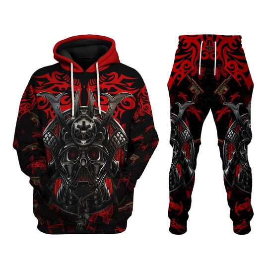 Discover Funny Character Samurai Hoodie Sweatpants Sets