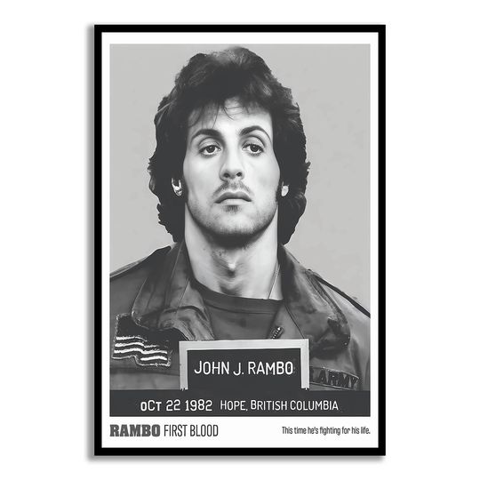 Discover Rambo First Blood Stallone Inspired Movie Poster