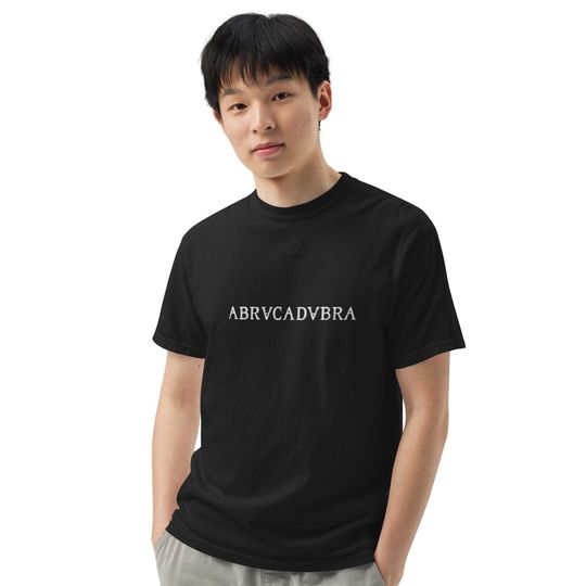 Discover Abracadabra Black Unisex Tshirt Ld ga MAYHEM Unisex Heavyweight T LG7 Unisex Garment-Dyed t shirt