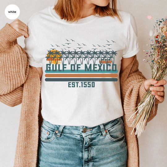 Discover Gulf of Mexico Shirt - Gulf Coast Crewneck - Texas Albm Mississippi Florida Beach Tee