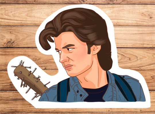 Discover Steve Harrington sticker, glossy vinyl sticker, laptop sticker