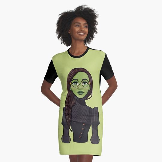 Discover Wicked Elphaba Graphic Women's T-shirt Dresses, Wicked Fan Gift