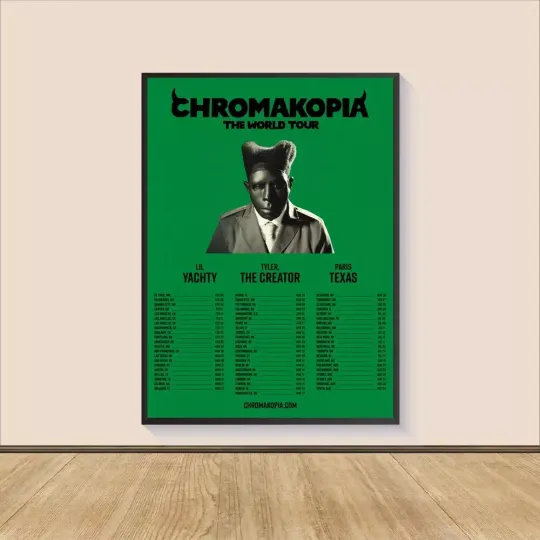 Discover Tyler, the Creator Chromakopia World Tour Dates 2025 Poster