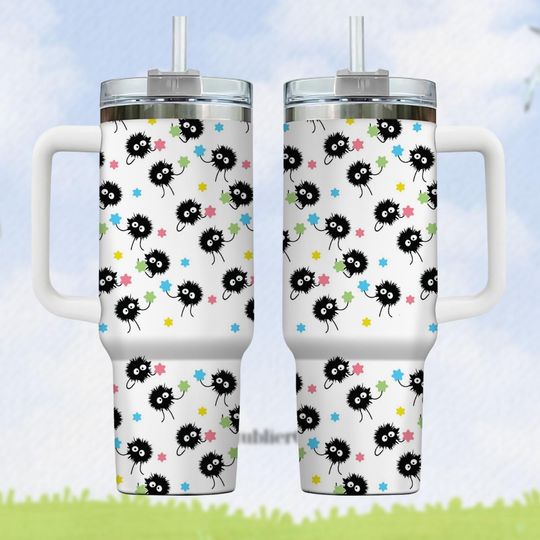 Discover Kawaii Soot Sprites Tumbler 40oz, Cute Soot Sprites Tumbler