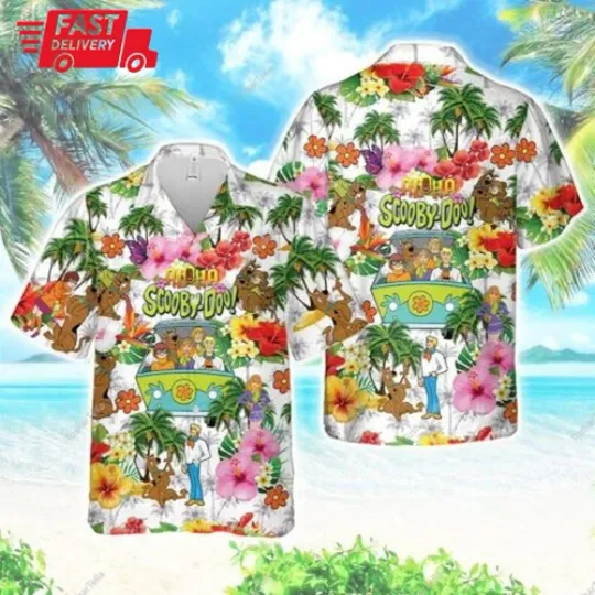 Discover Scooby Doo Tropical Flower 3D HAWAII SHIRT
