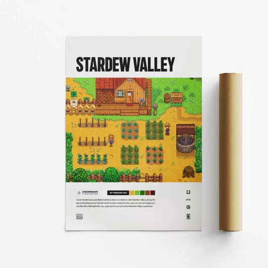 Discover Stardew Valley (2016) Video Game Art Poster