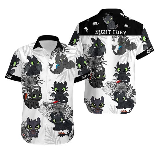 Discover Toothless Night Fury Shirt, Toothless Hawaiian Shirt, How To Train Your Dragon Shirt and Shorts