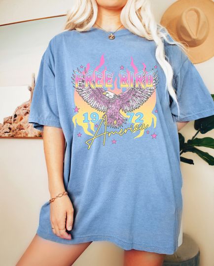 Discover Free Bird 1972 America T-Shirt, Retro America Shirt
