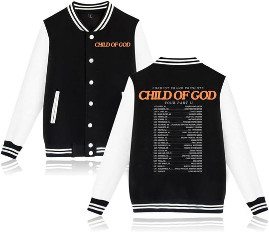 Discover Forrest Frank Child of God Tour Part II Baseball Jacket