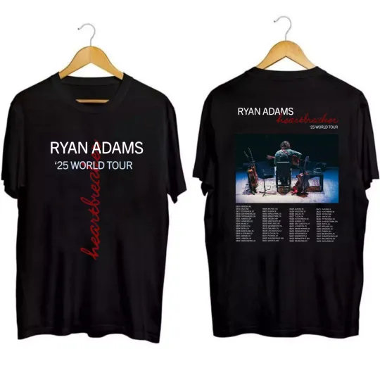 Discover Ryan Adams World Tour 2025 Double Sided T Shirt