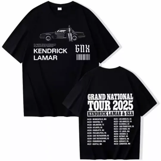 Discover GNX Kendrick Lamar Tour 2025 T-Shirt, Grand National Tour Merch, 2025 Fan Shirt