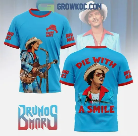 Discover Bruno Mars Die With A Smile Single T-Shirt 3D
