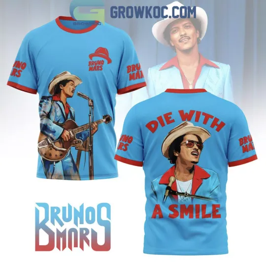 Discover Bruno Mars Die With A Smile Single 2024 3D T-Shirt