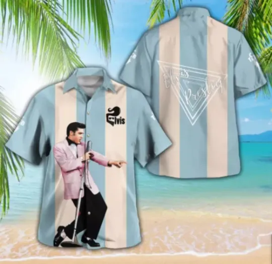 Discover Elvis Presley US Size Hawaiian Shirt Button Down Shirt, The King Shirt