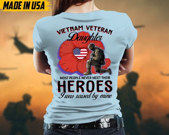 Discover Vietnam Veteran Daughter Shirt, Vietnam Veteran T-Shirt, Military Daughter, Patriotic Shirt
