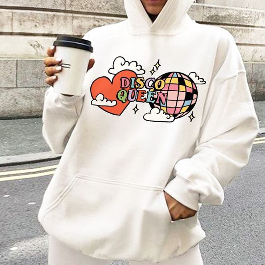 Discover Groovy Disco Hoodie, 80s Retro Womens Hoodie