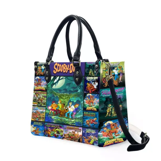 Discover Scooby-Doo Leather Handbag, Cartoon Mystery Lover Shoulder Bag