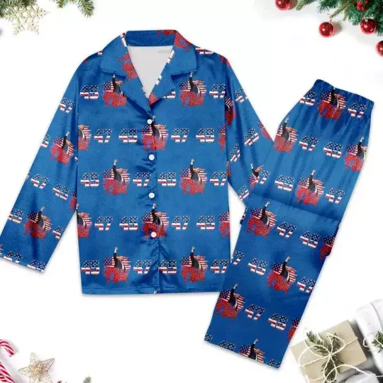 Discover Trump Fist Pump 47th President Republicans Supporters Gift Pajamas Set