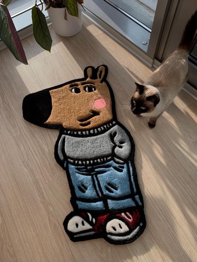 Discover I am just a Chill guy rug, tufted rug, handmade carpet, wool rug, mem rug,