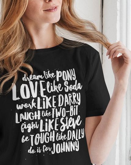 Discover The Outsiders Shirt, Character Names T Shirts, Bookish Top Books T-Shirt