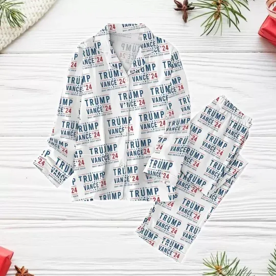 Discover Trump Vance 2024 Xmas Pajamas, Trump Take America Back Shirt Pajamas Set