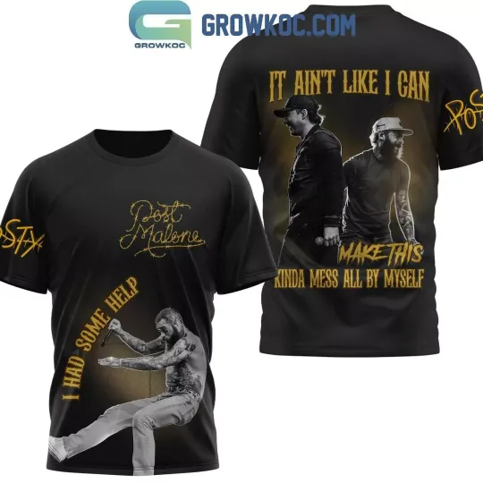 Discover Post Malone I Had Some Help From Wallen Western 3D T-Shirt