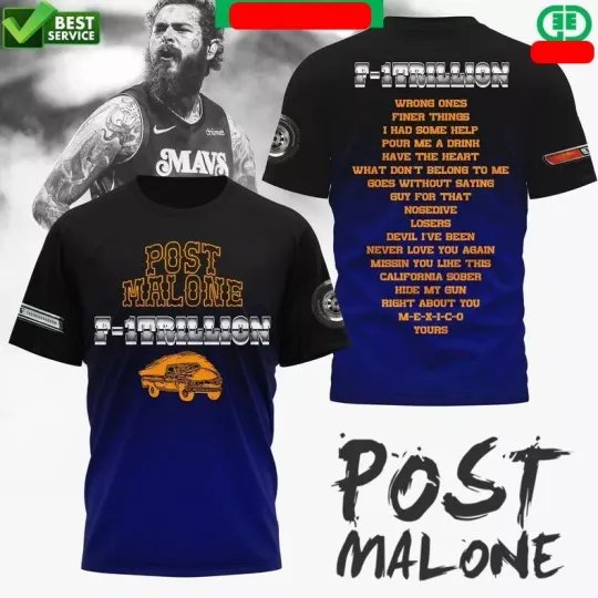 Discover Post Malone F-1 Trillion Shirt Great new new 3D Tshirt