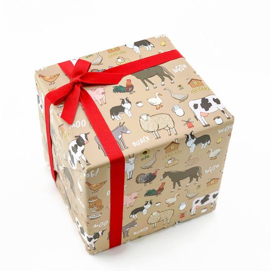 Discover Farm Animals Gift Wrap, Birthday Wrapping Paper
