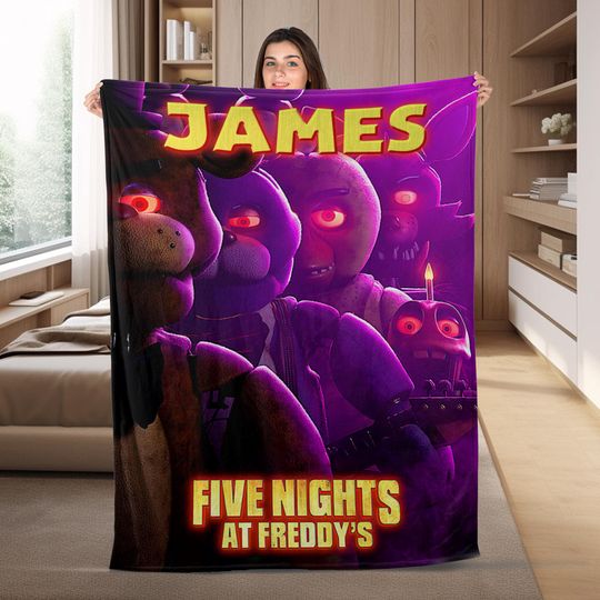 Discover Customized Five Nights at Freddy's Fleece Blanket