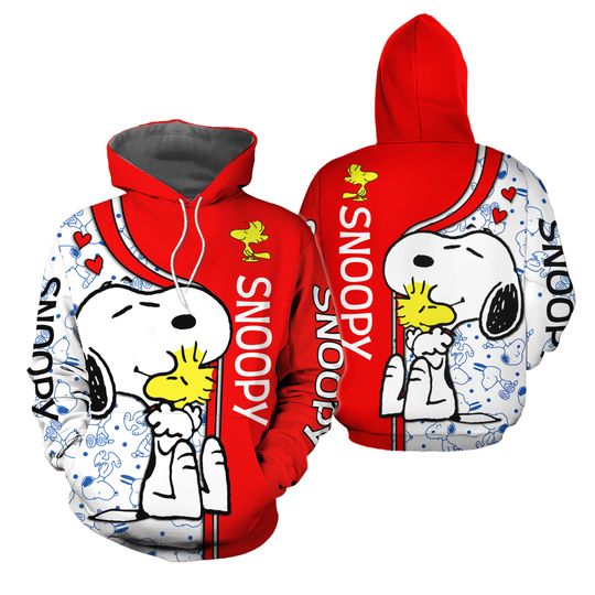 Discover Animated Snoopy Dog Pattern Hoodie And Leggings Set