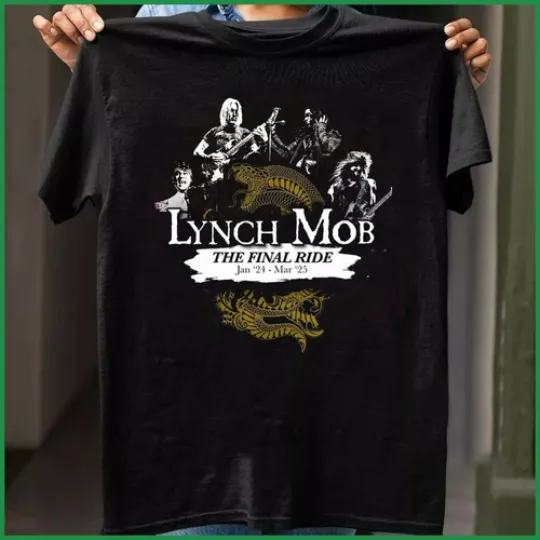 Discover Lynch Mob the final ride 2025 Tour T-Shirt