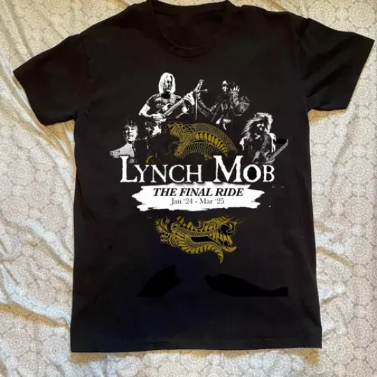 Discover Lynch Mob the final ride 2025 Tour T-Shirt